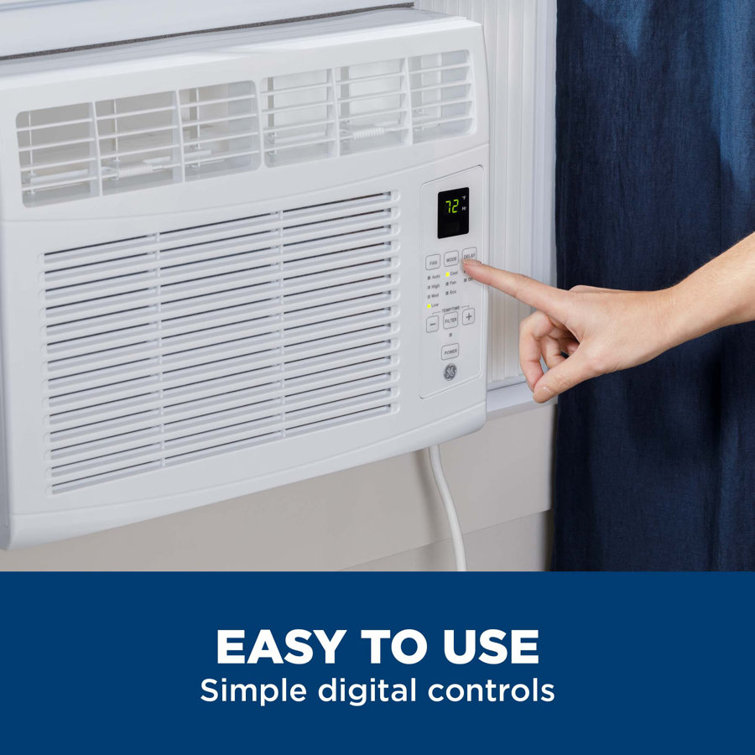 6,200 BTU White Smart Window Air Conditioner with Remote