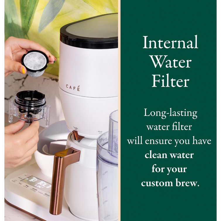 Matte White Smart Drip Coffee Maker with Thermal Carafe