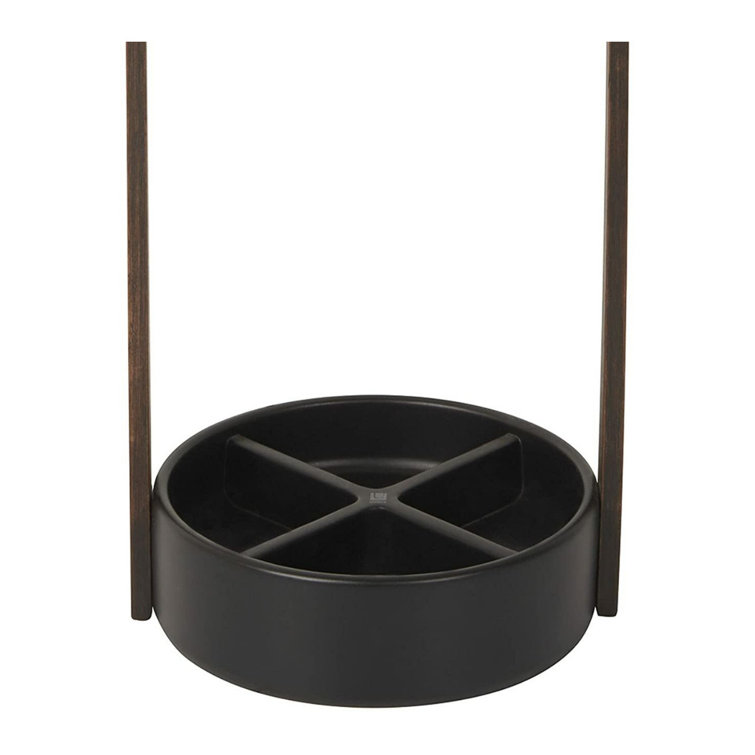 Bellwood Resin-Based Water-Resistant Umbrella Stand with Wood Veneer