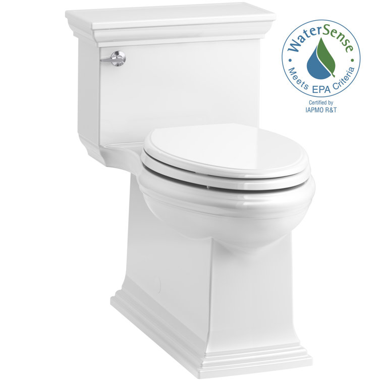 White High Efficiency Elongated Free Standing Toilet