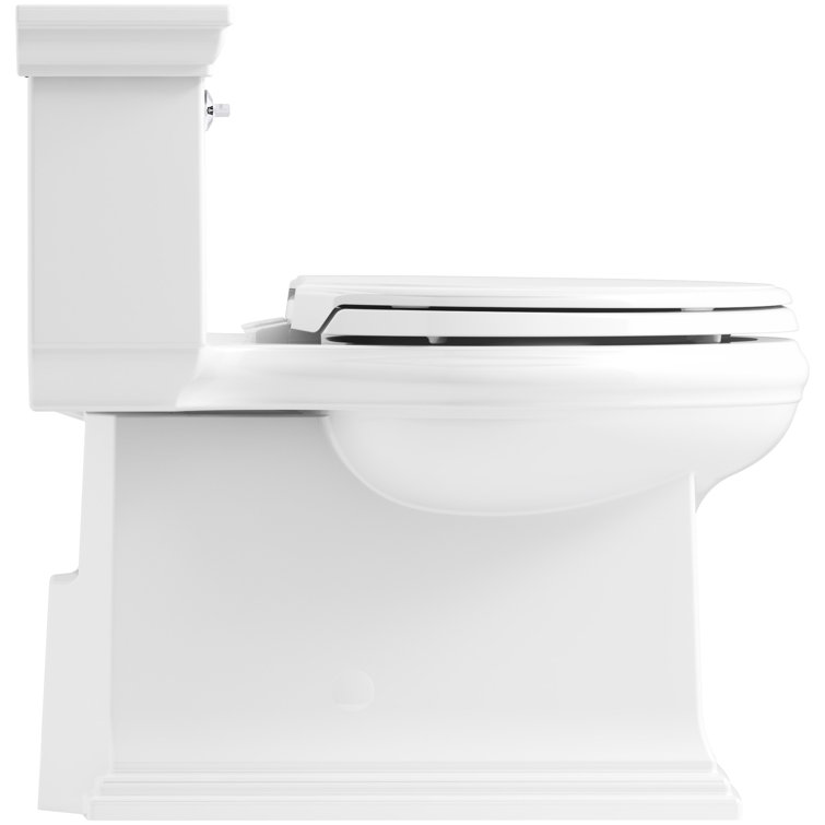 White High Efficiency Elongated Free Standing Toilet