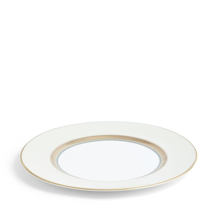 Helia Hand-Painted Porcelain Dinner Plate with Gold Accents