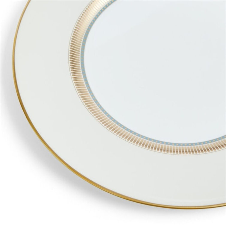 Helia Hand-Painted Porcelain Dinner Plate with Gold Accents