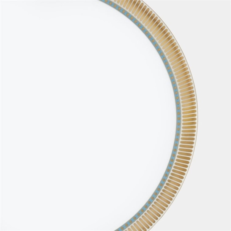 Helia Hand-Painted Porcelain Dinner Plate with Gold Accents
