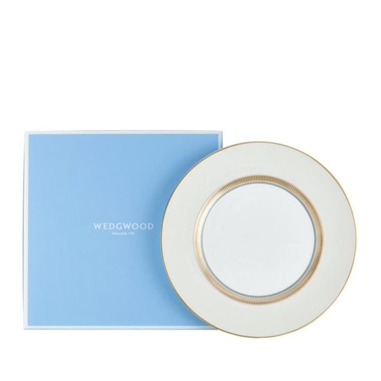Helia Hand-Painted Porcelain Dinner Plate with Gold Accents