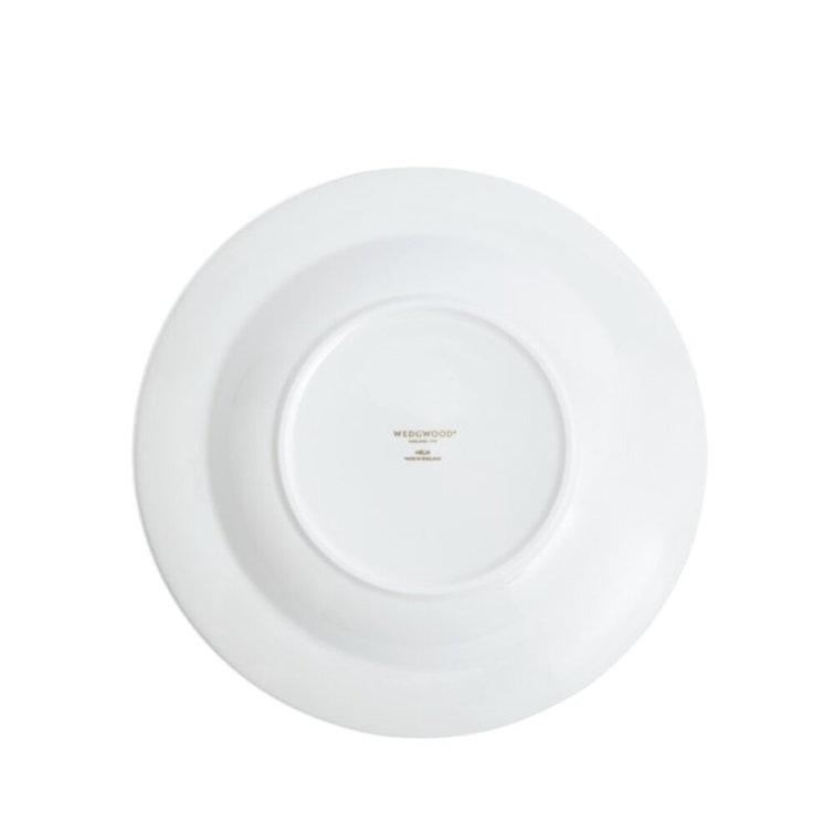 Helia Handcrafted Porcelain Salad/Dessert Plate with Gold Accents