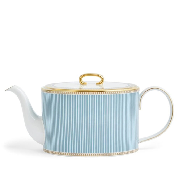 Helia Blue and White Teapot with 22-Carat Gold Lining