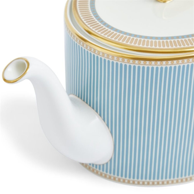 Helia Blue and White Teapot with 22-Carat Gold Lining