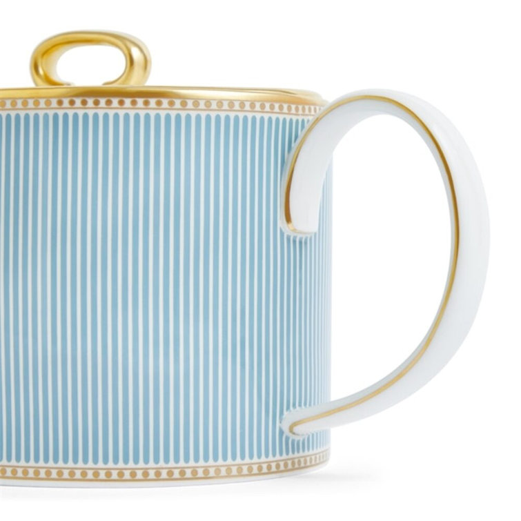 Helia Blue and White Teapot with 22-Carat Gold Lining