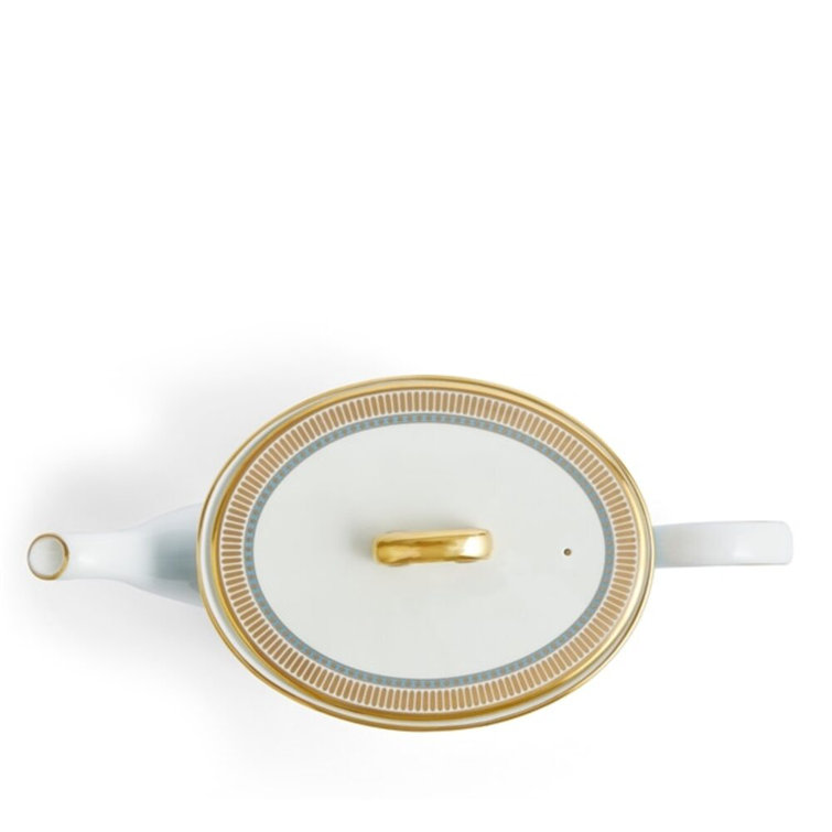 Helia Blue and White Teapot with 22-Carat Gold Lining