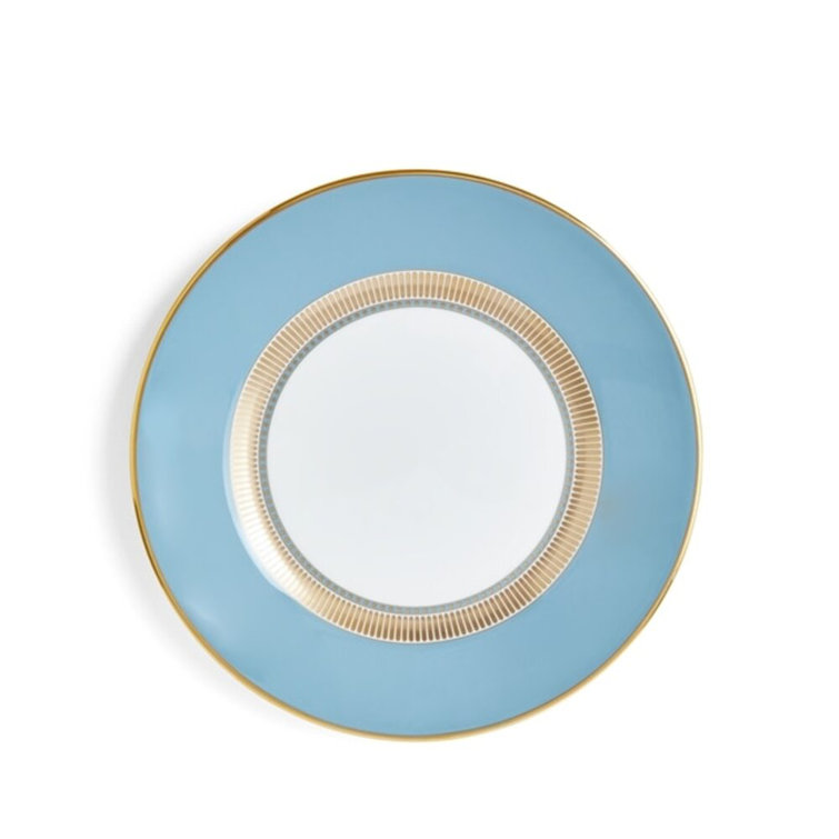 Helia Blue and Gold Handcrafted Porcelain Salad Plate