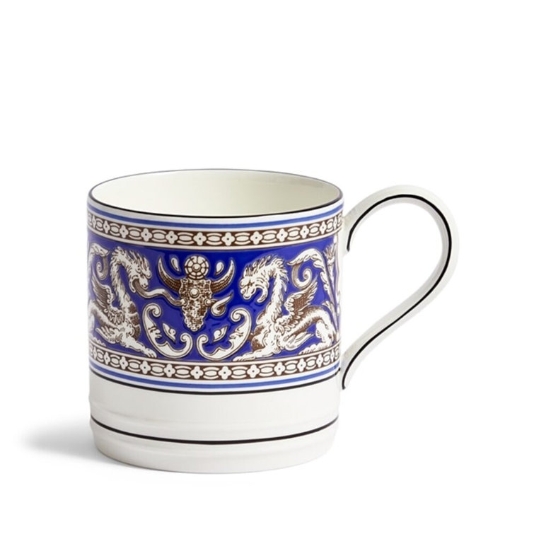 Blue Ceramic Microwave Safe Mug 4.88 inch