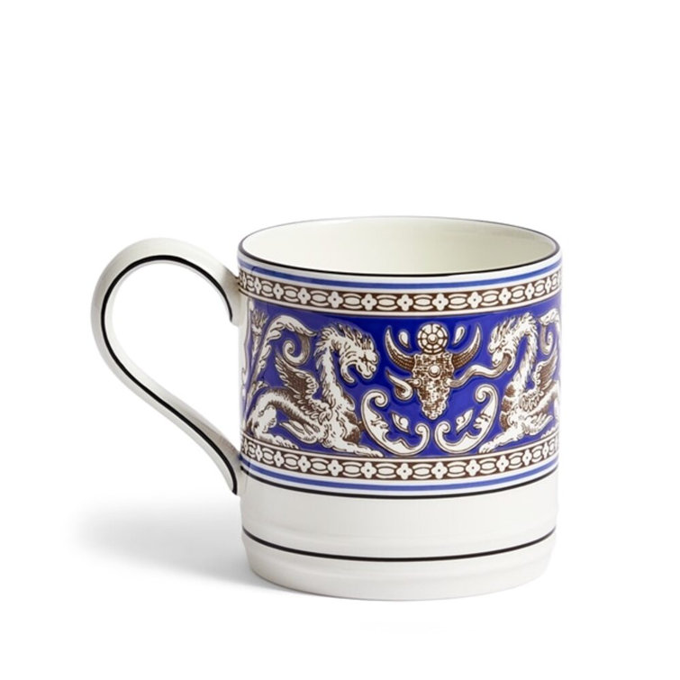 Blue Ceramic Microwave Safe Mug 4.88 inch