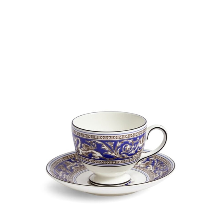 Wedgwood Florentine Citron Fine Bone China Teacup & Saucer