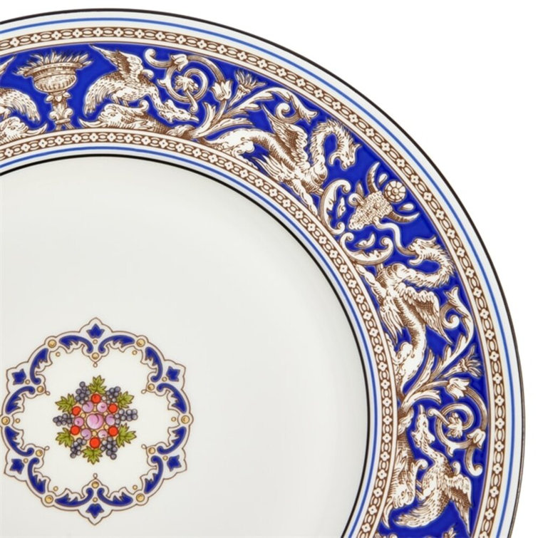 Blue and White Handcrafted Porcelain Dinner Plate