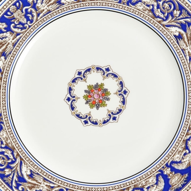 Blue and White Handcrafted Porcelain Dinner Plate