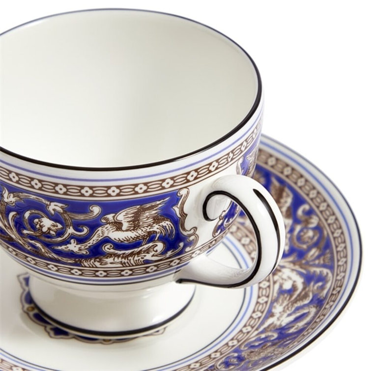 Wedgwood Florentine Citron Fine Bone China Teacup & Saucer