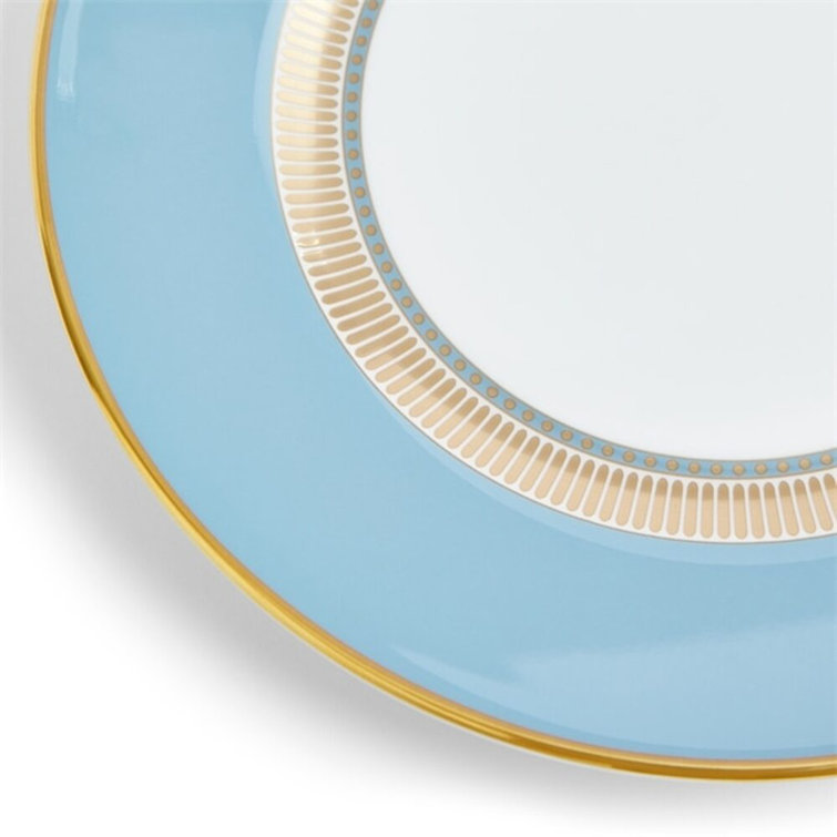 Helia Blue and Gold Handcrafted Porcelain Salad Plate