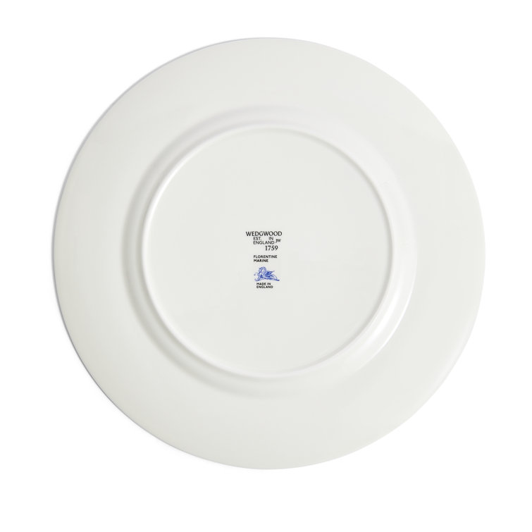 Blue and White Handcrafted Porcelain Dinner Plate