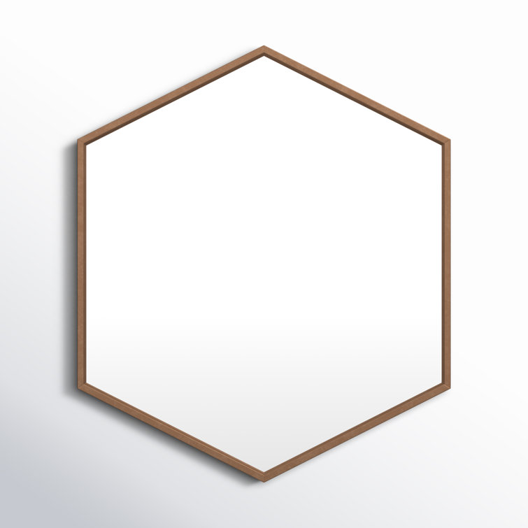 McNeer 22" x 25" Hexagon Bronze Vanity Wall Mirror