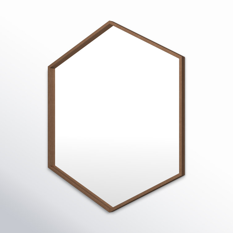 McNeer 22" x 25" Hexagon Bronze Vanity Wall Mirror