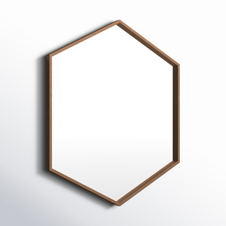 McNeer 22" x 25" Hexagon Bronze Vanity Wall Mirror