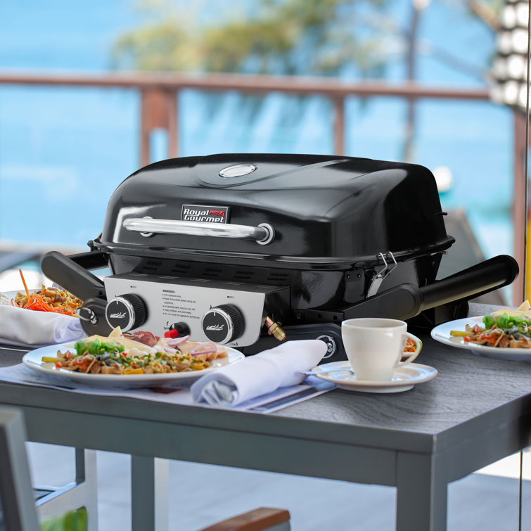 Royal Gourmet Black Stainless Steel 2-Burner Portable Propane Gas Grill