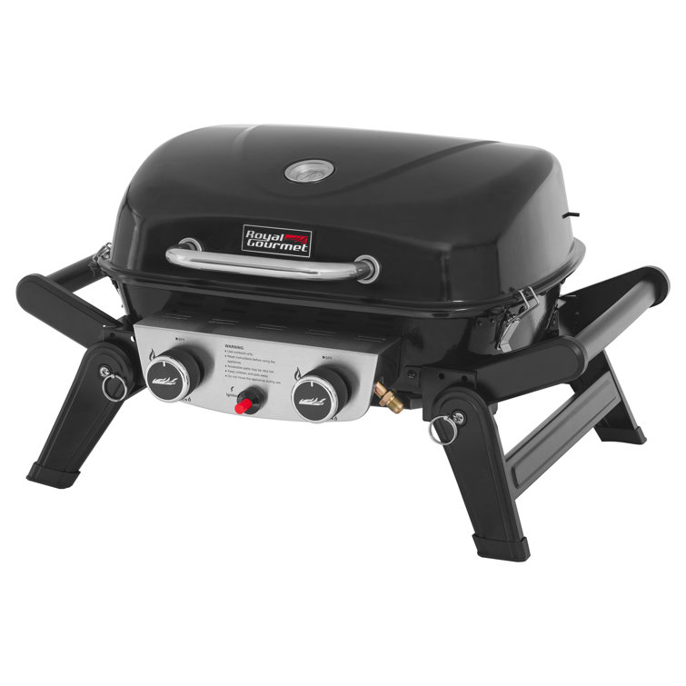 Royal Gourmet Black Stainless Steel 2-Burner Portable Propane Gas Grill