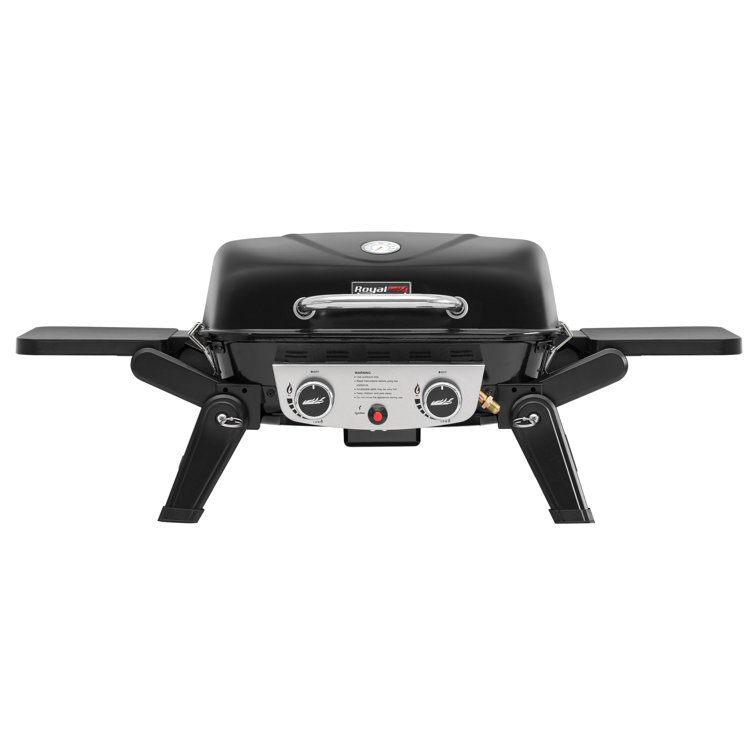 Royal Gourmet Black Stainless Steel 2-Burner Portable Propane Gas Grill
