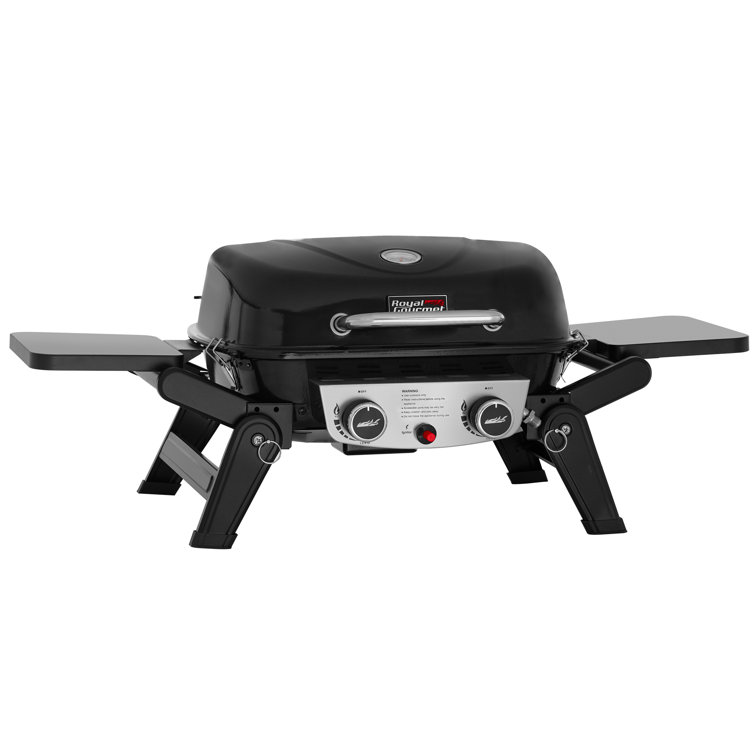 Royal Gourmet Black Stainless Steel 2-Burner Portable Propane Gas Grill