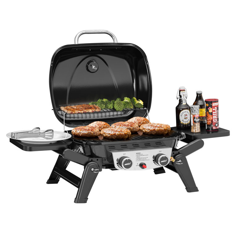 Royal Gourmet Black Stainless Steel 2-Burner Portable Propane Gas Grill