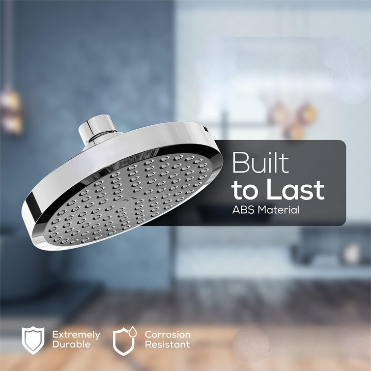 Polished Chrome Adjustable Rain Shower Head with Filter