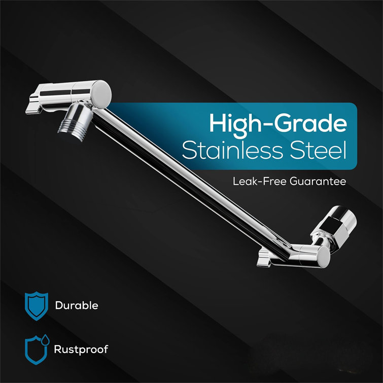 Polished Chrome Adjustable Rain Shower Head with Filter