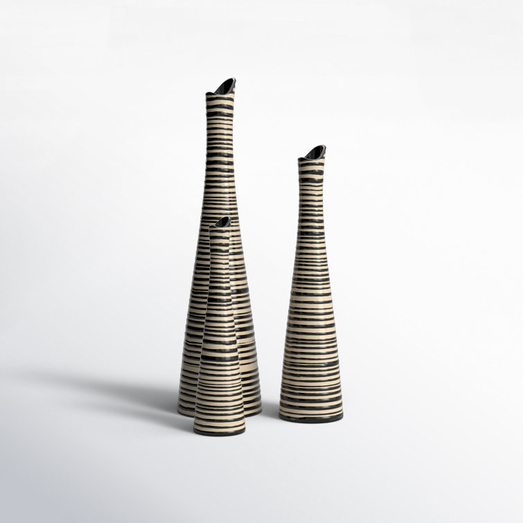 Verbena Bouquet Ceramic Table Vase - 5x20 inches
