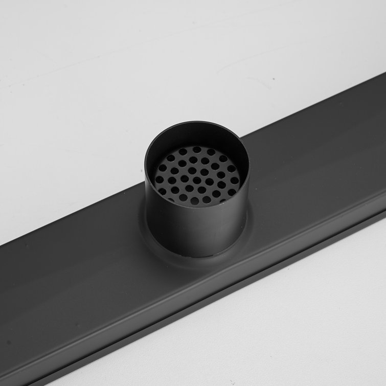 24" Matte Black Stainless Steel Linear Shower Drain