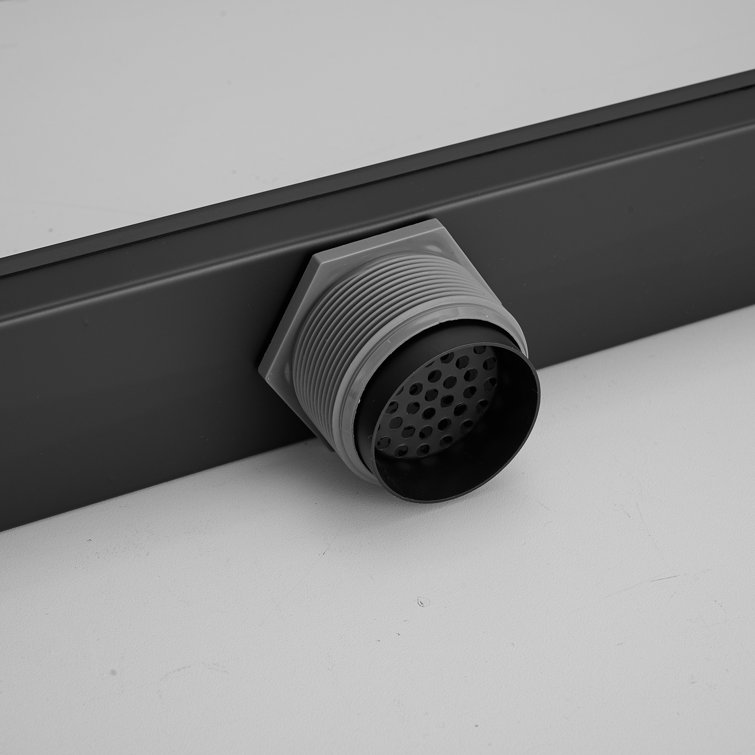 24" Matte Black Stainless Steel Linear Shower Drain