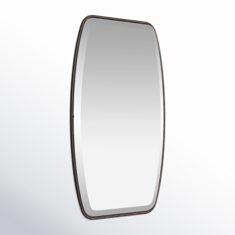 Dark Bronze Rectangular Beveled Wall Mirror