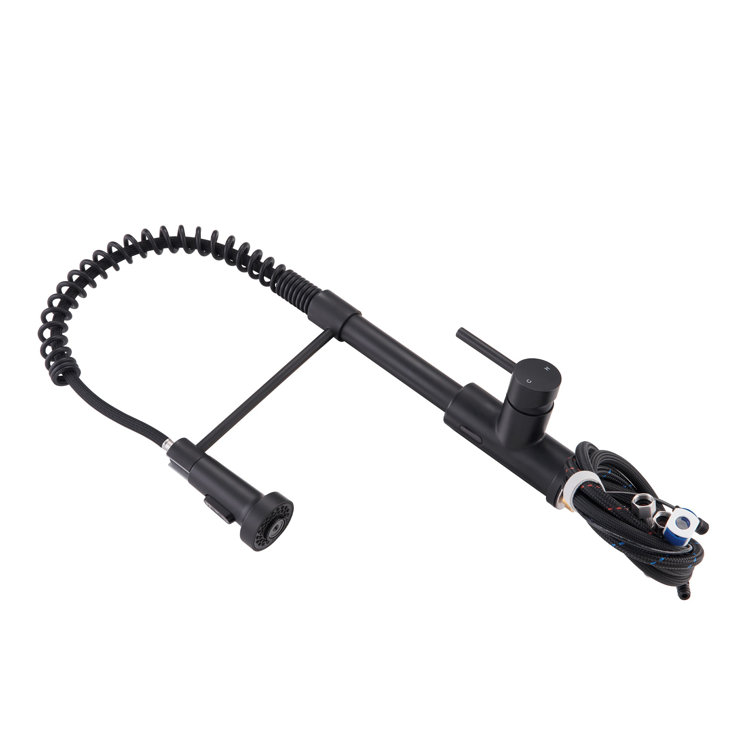 Matte Black Stainless Steel Pull Down Kitchen Faucet with Touchless Sensor