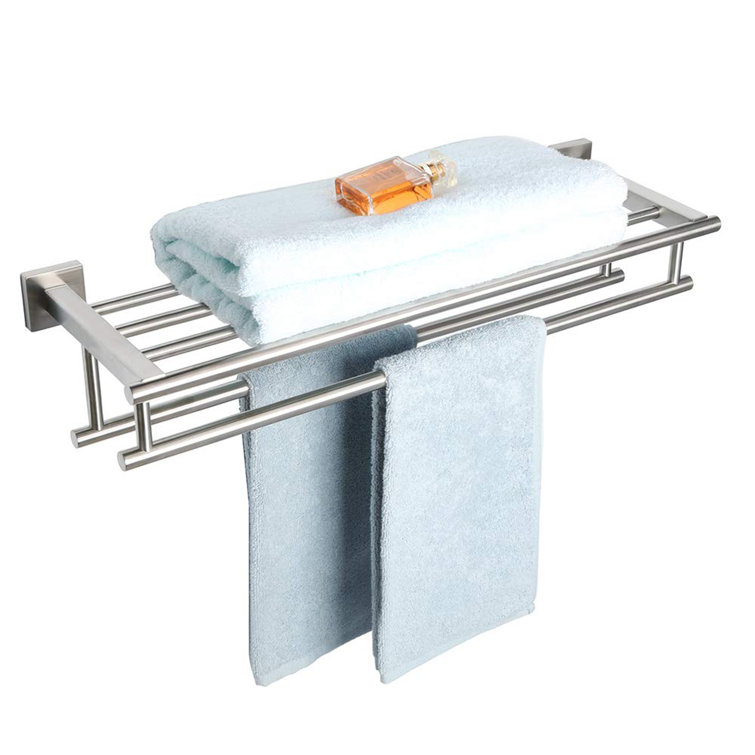 Brushed Nickel Stainless Steel Wall Mounted Double Towel Rack