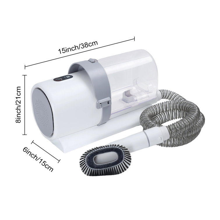 White Pet Grooming Vacuum Kit with 2.5L Dust Cup