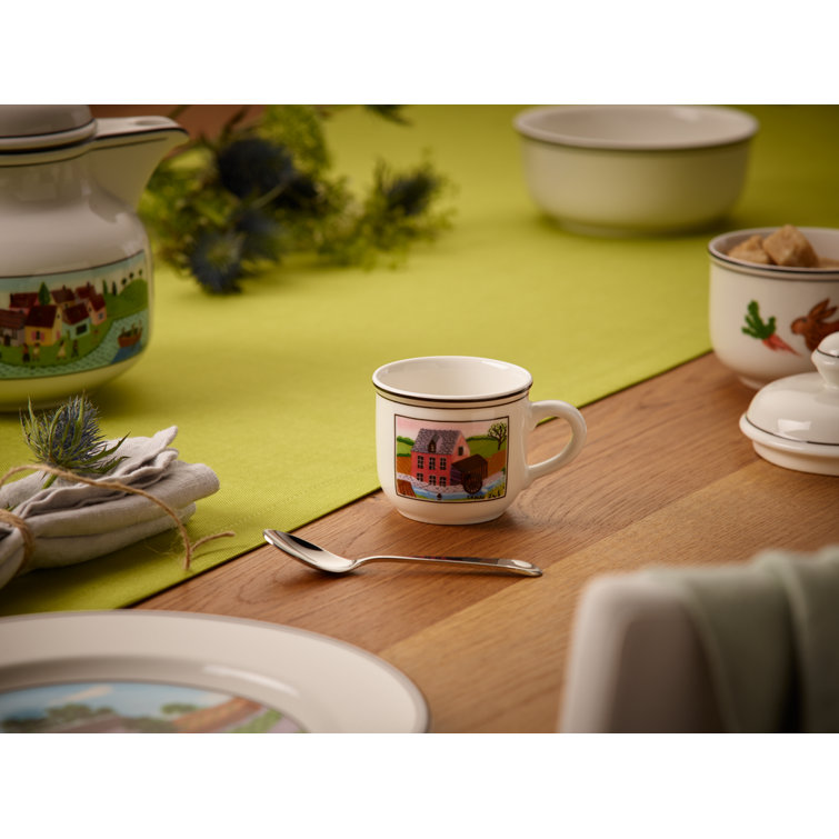 Villeroy & Boch Naif White Porcelain Covered Sugar Bowl