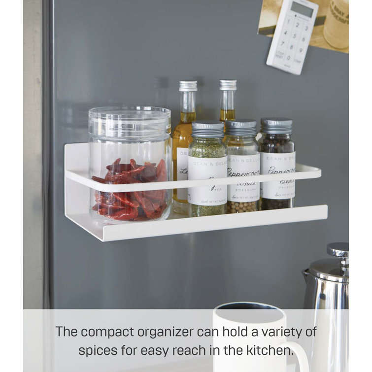 White Steel Magnetic Spice Rack Organizer
