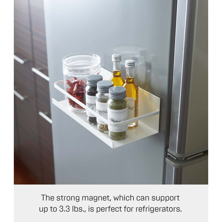 White Steel Magnetic Spice Rack Organizer