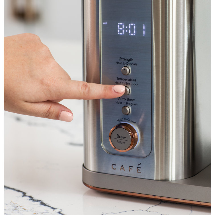 Stainless Steel 10-Cup Programmable Drip Coffee Maker with Grinder