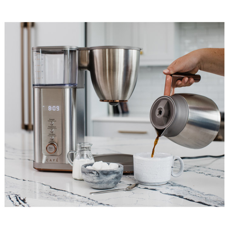 Stainless Steel 10-Cup Programmable Drip Coffee Maker with Grinder