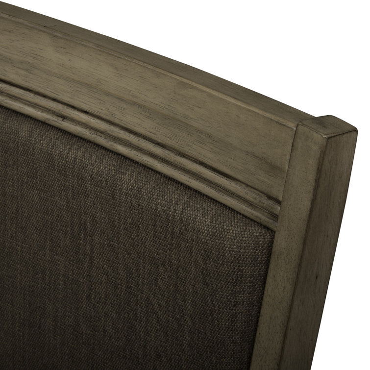 Sandstone Finish Drop Leaf Dining Table Set with Brown Tweed Upholstered Chairs