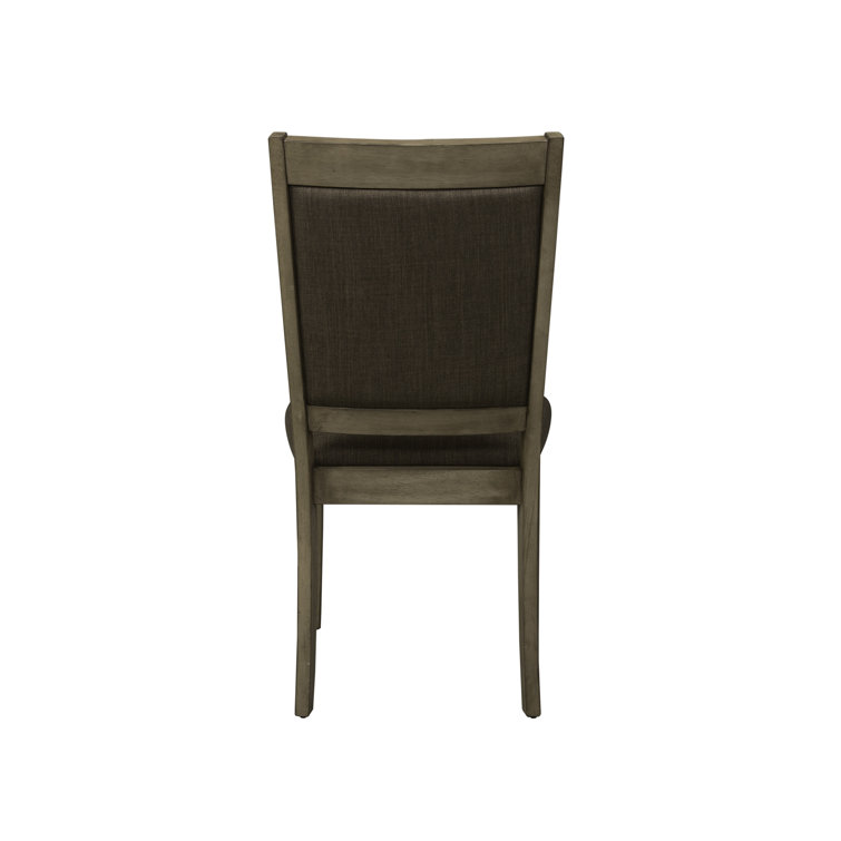 Sandstone Finish Drop Leaf Dining Table Set with Brown Tweed Upholstered Chairs
