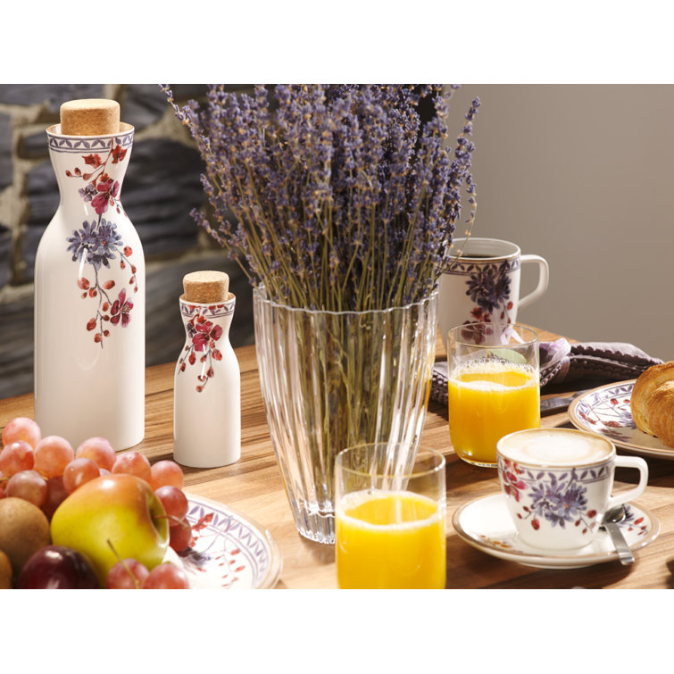 Multicolor Floral Ceramic Round Serving Bowl