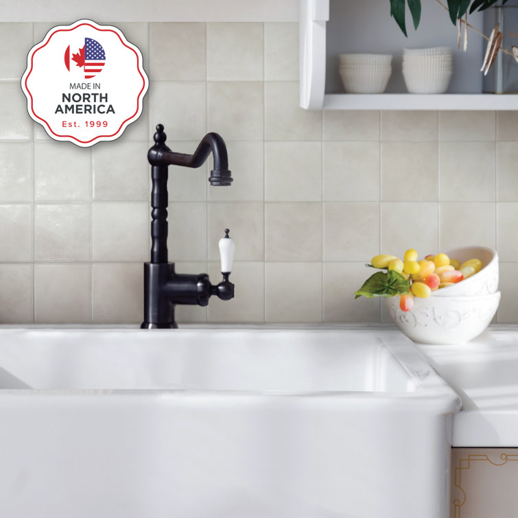 Zellige Zagora 9'' x 9'' Beige Satin Peel and Stick Tiles