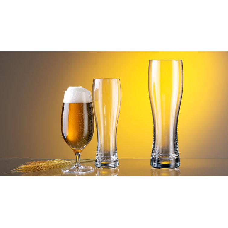 Clear Crystal 25 oz Pilsner Beer Glass Set of 4